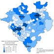 Karte zu den Hilfen zur Erziehung in Westfalen-Lippe nach Jugendamtsbezirken