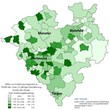 Karte zu den Hilfen zur Erziehung in Westfalen-Lippe nach Jugendamtsbezirken - bezogen auf 10.000 Einwohner*innen der unter 21 jährigen Bevölkerung