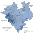 Bild der Karte zu den Gewerbesteuerhebesätzen in den Kommunen Westflalen-Lippes