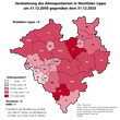Karte des Altenquotienten in Westfalen-Lippe